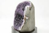 Tall Amethyst Cluster With Wood Base - Uruguay #199723-2